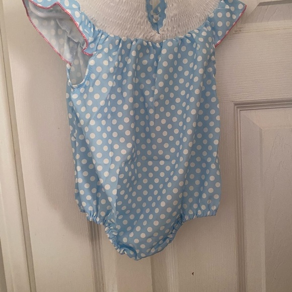 New Smocked Cupcake Bubble Romper - Picture 7 of 9